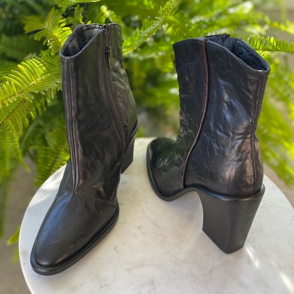 🆕 Free People Barclay Western Black Bootie - Picture 7 of 15